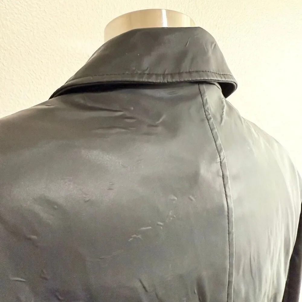 Vintage Rampage Black Faux Leather Blazer Jacket  Small Raincoat